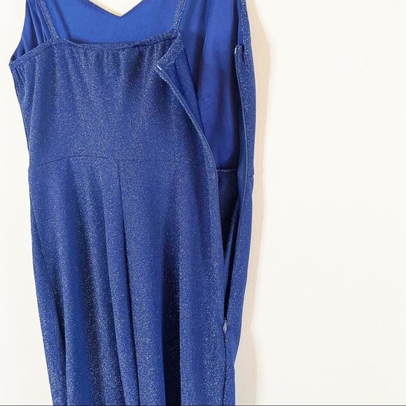 Zalalus faux wrap shimmering minidress blue Small NEW - Picture 8 of 15